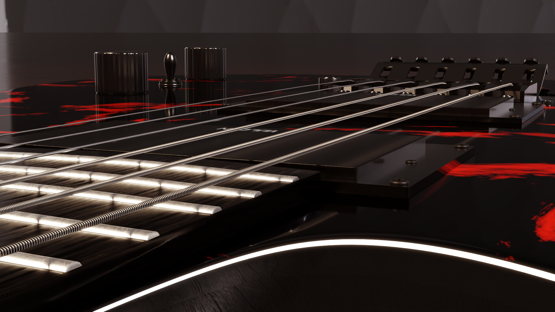 Neck and pickups close-up