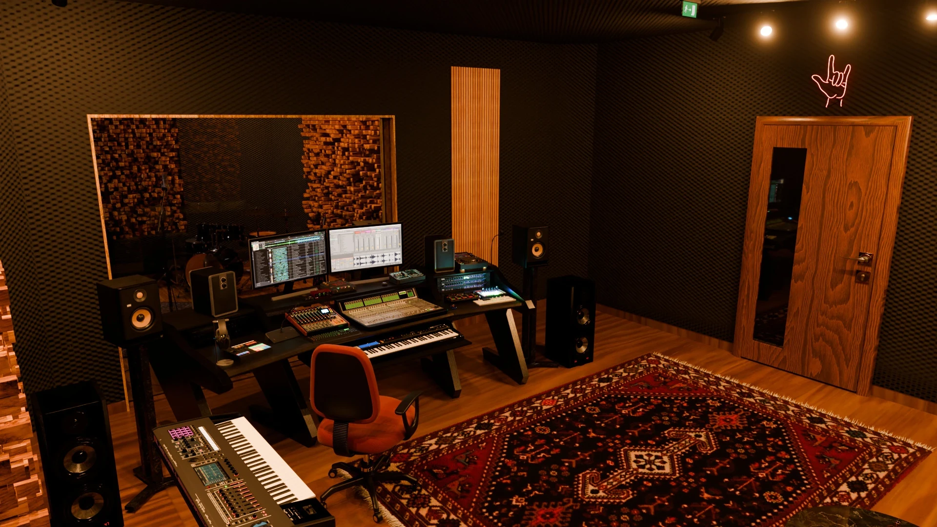 Control room wide angle